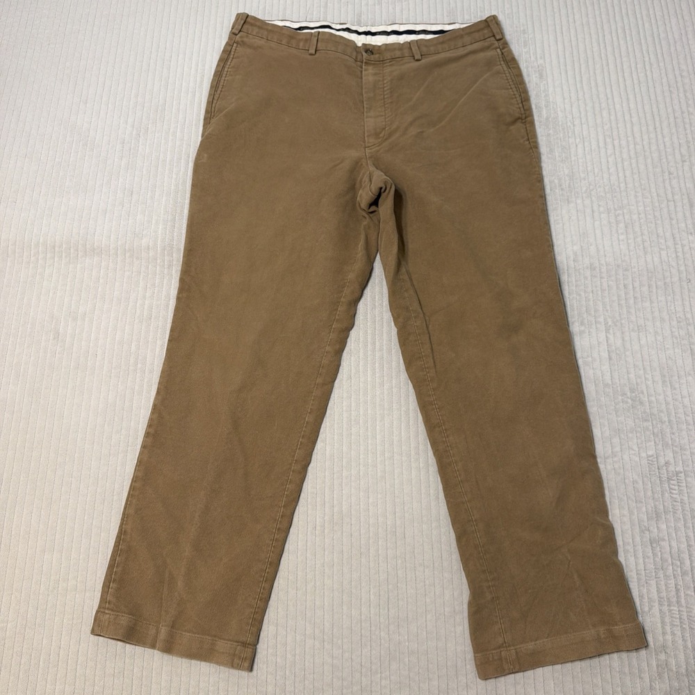 Brooks Brothers Hudson Brown Moleskin Pants 38x31 Mens 100% Cotton Heavyweight